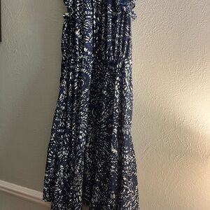 Maurices Navy and White Patterned Dress